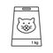 Cat`s food linear icon