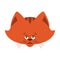 Cat sad emoji. Pet sorrowful emotions. kitty dull. Vector illustration