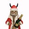 Cat Santa wears viking helmet 3