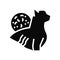cat scratch disease glyph icon vector illustration