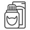 Cat shampoo line icon. Animal shower vector illustration isolated on white. Pet shampoo outline style design, designed