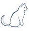 Cat silhouette icon design vector