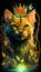 Cat spirit of nature depicts a serene and mystical feline embodying the essence of nature and the wild