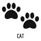 Cat step icon, simple style.