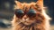 Cat with sunglasses, funny animal