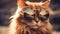 Cat with sunglasses, funny animal
