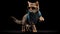 A Cat With Sunglasses Going To A Karaoke Bar. Generative AI