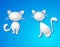 Cat symbol - milk drops vector