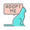 cat talk adopt me color icon vector illustration