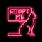 cat talk adopt me neon glow icon illustration