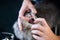 Cat teeth examination at veterinarian