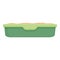 Cat toilet filter icon cartoon vector. Home sand tray