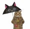 Cat under black umbrella 2