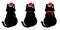 Cat vector Christmas Santa claus hat Xmas icon kitten calico logo cartoon character illustration doodle black