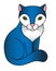 Cat - vector full color picture for childrens prints and books. Sitting kitten. Cute kitty