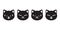 Cat vector head kitten black icon logo cartoon character doodle illustration