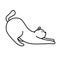 Cat Vector icon logo kitten sleep doodle illustration cartoon character