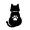 Cat vector icon logo paw cartoon character illustration kitten calico symbol clip art