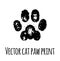 Cat vector paw print footprint icon