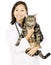 Cat and veterinary doctor