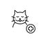 Cat veterinary services. Pet medical assistance. Pixel perfect, editable stroke icon