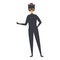 Cat woman costume icon cartoon vector. Kid cute