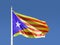 Catalan estelada flag with blue sky