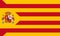 CATALAN FLAG 23 with the Spanish shield the best solution