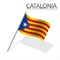 Catalan flag, Catalonia, simple vector illustration of the Catalan flag isolated on a white background