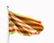 Catalan flag with isolated