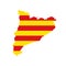 Catalonia barcelona map border flag icon