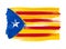 Catalonia colorful brush strokes painted flag.