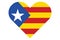 Catalonia flag heart