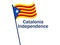 Catalonia independence flag on white background. Vector