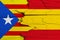 Catalonia independence movement versus Spain: symbolic for ongoing dispute on separation and autonomy.