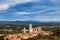 Catalonia Landscape With Old Town In Girona City