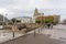 Catalonia Square, large square in central Barcelona, Spain.