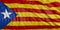 Catalonia waving flag background. 3d illustration