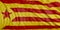 Catalonia waving flag background. 3d illustration