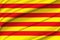 Catalonia waving flag illustration.