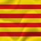 Catalonia waving flag. Vector illustration.