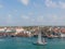 Catamaran in Aruba Harbor