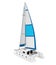 Catamaran Boat Isolated