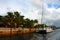 A catamaran moored in Key Largo, Florida