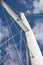 Catamaran sailboat mast with rigging