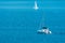 catamaran sailing in the sea