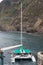 Catamaran while sailing with tourists docked in Porto Moniz. Madeira