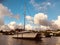 Catamaran on the shoreline in Penpol Creek