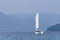 A catamaran with some tourists sailing the Ionian Sea