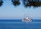 Catamaran taking tourists on a boat trip